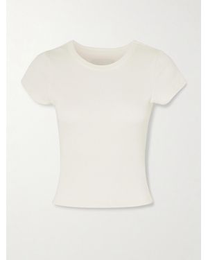 Citizens of Humanity Nello Cropped Ribbed Jersey T-Shirt - White