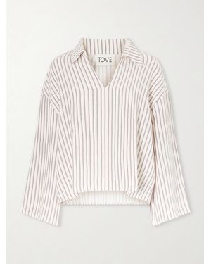 TOVE Striped Seersucker Shirt - Natural