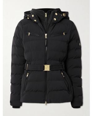 Bogner Ellya Mehrlagige, Gesteppte Skijacke Mit Gürtel - Schwarz