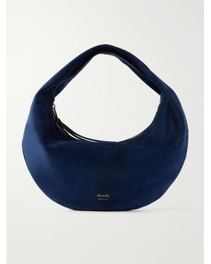 KHAITE Olivia Mini Suede Shoulder Bag - Blue