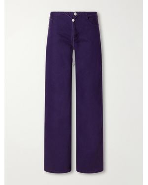 Still Here Cool Low-Rise Straight-Leg Jeans - Purple