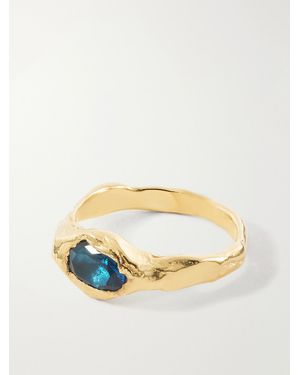 SIMUERO Faro Formentor-Plated Sterling And Cubic Zirconia Ring - Metallic