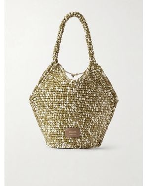 KHAITE Lotus Mini Woven Tote - Metallic