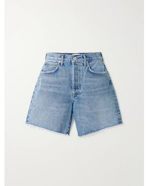 Citizens of Humanity Marlow Frayed Denim Shorts - Blue