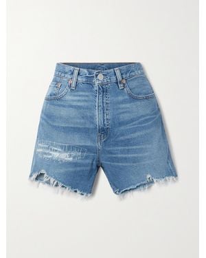 Denimist Nic Distressed Denim Shorts - Blue