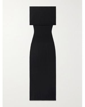 Wardrobe NYC Off-The-Shoulder Stretch-Jersey Midi Dress - Black