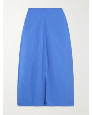 TOTEME Parachute Silk-Blend Maxi Skirt - Blue