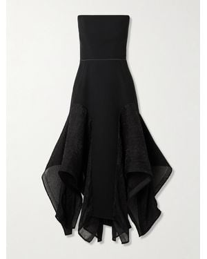 Maticevski Sybil Trägerloses Kleid Aus Crêpe Und Organza - Schwarz