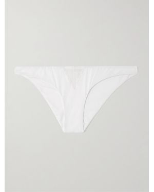 Kiki de Montparnasse Lace-Trimmed Bikini Briefs - White