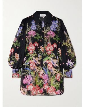 Charo Ruiz Aster Floral-Print Cotton-Blend Voile Shirt - Grey