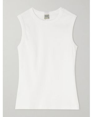 Flore Flore Esmé Ribbed Organic Cotton-Jersey Tank - White