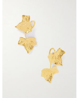 Oscar de la Renta Vines-Tone Earrings - Metallic