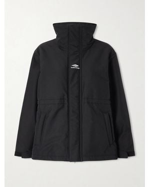 Balenciaga Embroidered Padded Ripstop Ski Jacket - Black