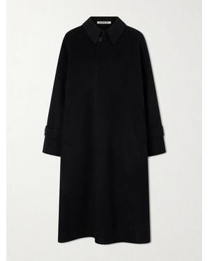 AURALEE Melton Wool Coat - Black