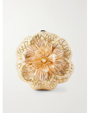 Judith Leiber Magnolia Crystal-Embellished-Tone Clutch - Metallic