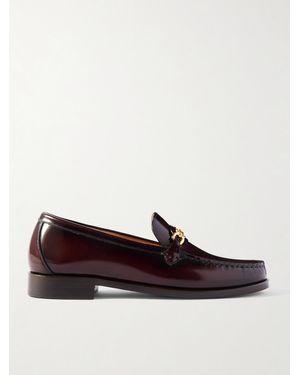 Tom Ford Embellished Leather Loafers - Brown