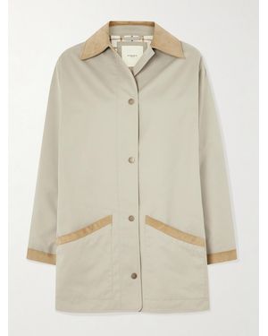 James Purdey & Sons Vita Clipper Corduroy-Trimmed Shell Jacket - Natural