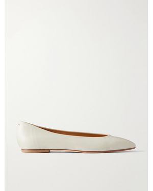 Aeyde Ellie Leather Ballet Flats - Natural
