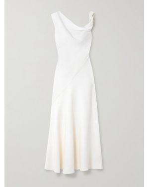 The Row Violetta Asymmetrische Robe Aus Seiden-Crêpe - Weiß