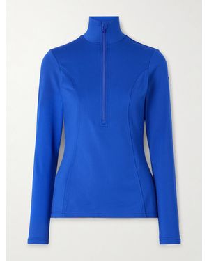 Goldbergh Serena Stretch Recycled-Jersey Half-Zip Top - Blue