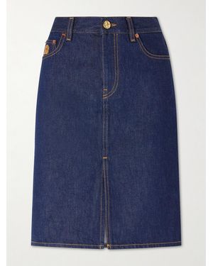 Blazé Milano Denim Midi Skirt - Blue