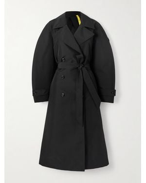 Moncler Genius Edward Enninful Zake Belted Double-Breasted Shell Trench Coat - Black