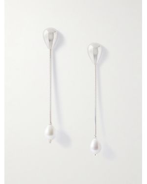 Loren Stewart Remier Sterling Pearl Earrings - White