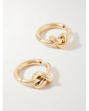Jennifer Fisher Knot Mini-Plated Hoop Earrings - Natural
