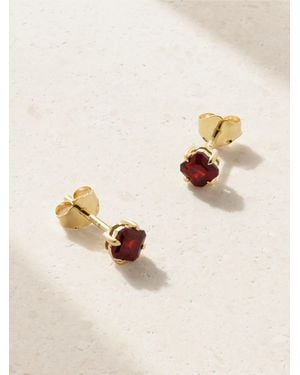 STONE AND STRAND 10-Karat Garnet Earrings - Natural