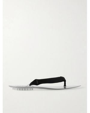 Alaïa Invisible Jelly Satin-Trimmed Sandals - White