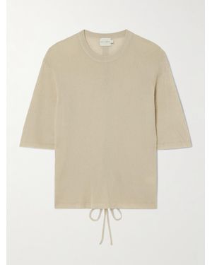 Deiji Studios Paneled Ribbed Tencel Lyocell-Blend T-Shirt - Natural