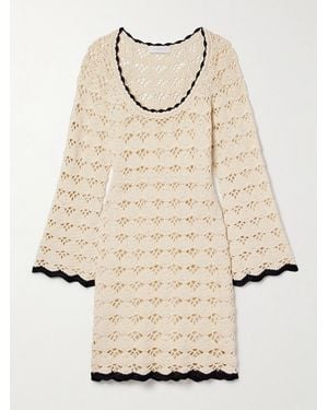 Zimmermann Rhiannon Crocheted Cotton Mini Dress - Natural