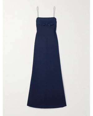 BERNADETTE Phil Robe Aus Crêpe Mit Schleife - Blau