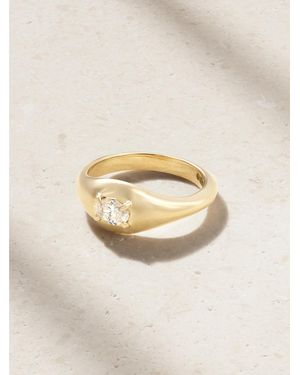 STONE AND STRAND The Essential 14-Karat Diamond Pinky Ring - Natur