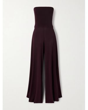 Alaïa Strapless Jersey Jumpsuit - Purple