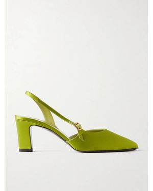 Herbert Levine Ask Around 65 Satin Slingback Court Shoes - Green