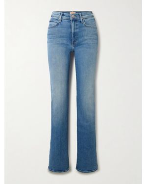 Mother The Kick It High-Rise Straight-Leg Jeans - Blue