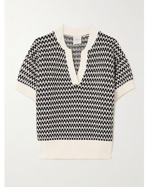 Varley Haut En Coton À Mailles Texturées Et À Rayures Dora - Gris