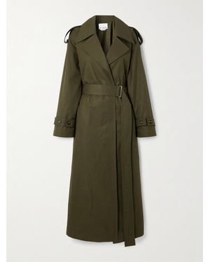 Sa Su Phi Valentina Belted Cotton-Twill Trench Coat - Green