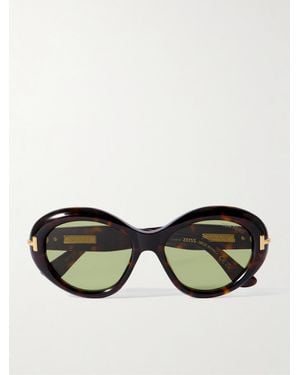 Tom Ford Icon Cat-Eye Acetate Sunglasses - Black