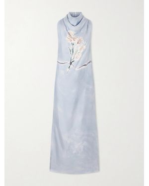Altuzarra Noori Floral-Print Silk Maxi Dress - Blue