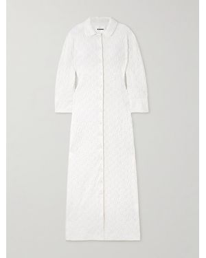 Jil Sander Cloqué Maxi Dress - White