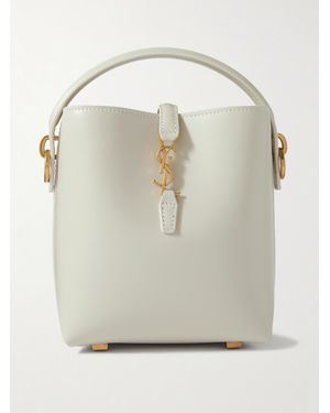 Saint Laurent Le 37 Mini Beuteltasche Aus Leder - Grau