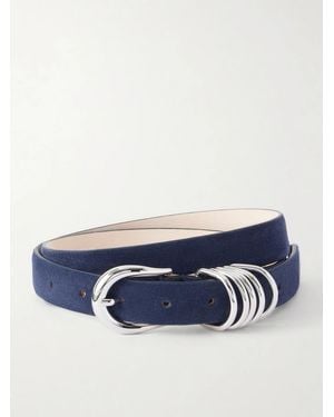 DEHANCHE Hollyhock Suede Belt - Blue