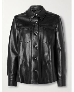 Nanushka Rocio Jacke Aus Leder Und Kunstleder - Schwarz