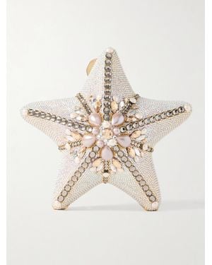 Judith Leiber Astro Starfish Embellished-Tone Clutch - Natural