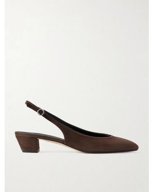 Aeyde Celeste Suede Court Shoes - Natural
