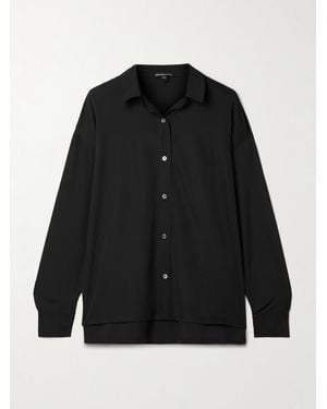 James Perse Matte-Satin Shirt - Black