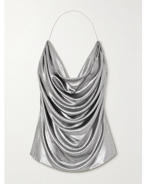 Loewe Draped Lame Halterneck Top - Metallic