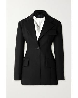 Proenza Schouler Panelled Wool-Blend Blazer - Black